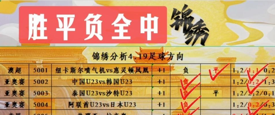 平半盤(pán)分析最新技巧，洞悉賽事走向的制勝策略