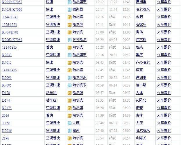 最新列車時刻表詳解，與時俱進(jìn)，輕松便捷出行